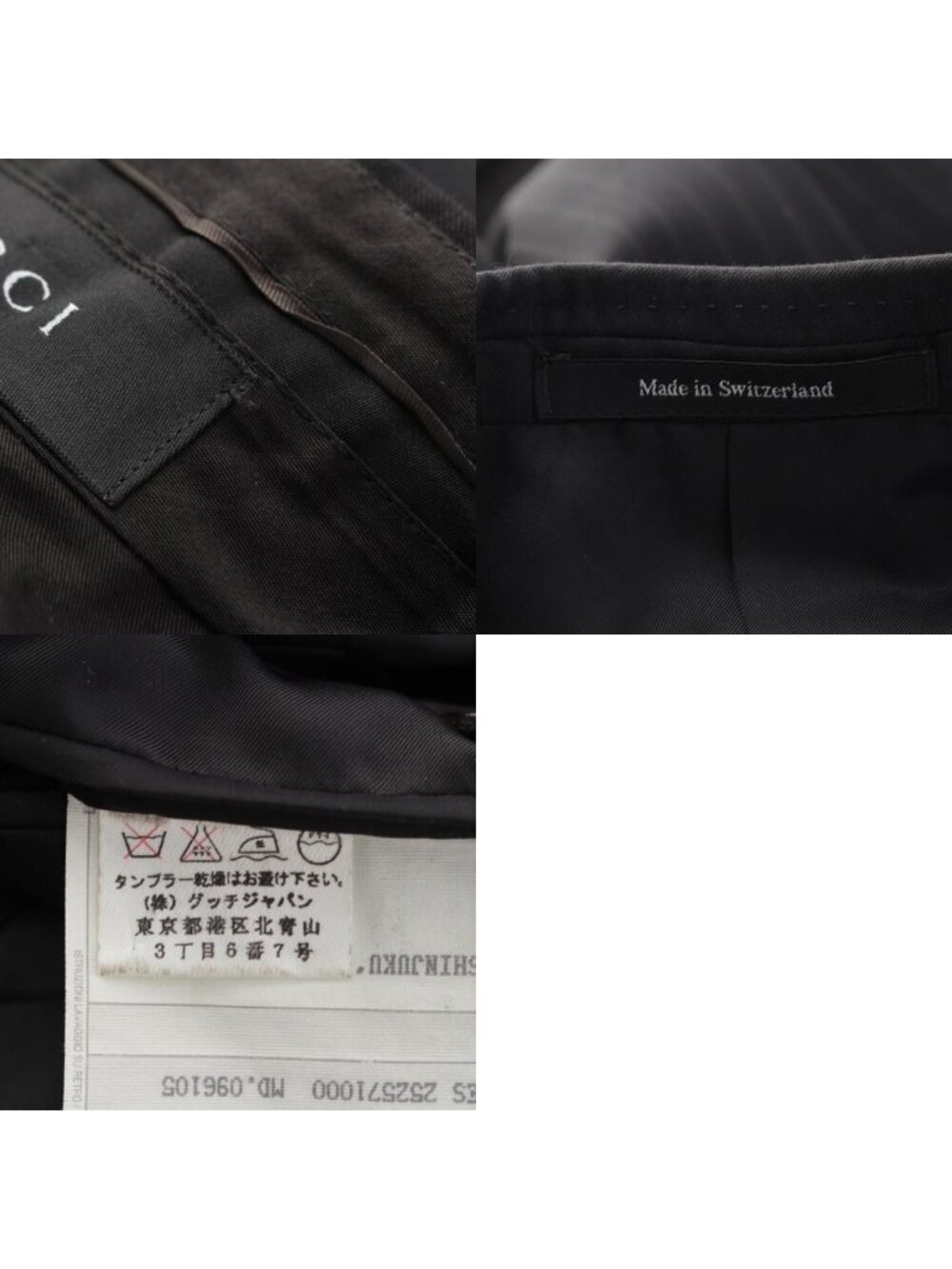 Gucci Era Collection Wool Set Suit Pinstripe Black 52 - Picture 10 of 10